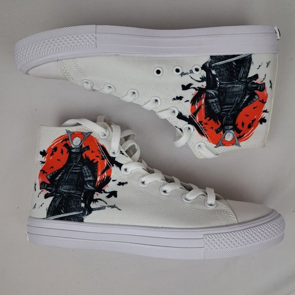 Raad Shop Samurai and Raven High Top Sneakers Unisex 7 mens 8.5 womens - Picture 4 of 16